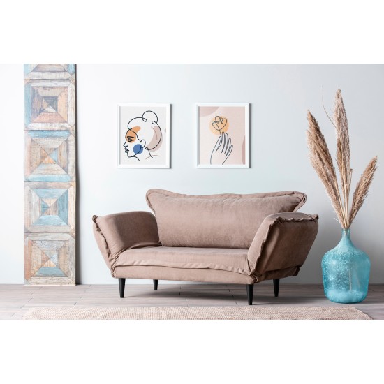 2-Seat Sofa-Bed Vino Daybed - Mink GR121\01 Mink Atelier del Sofa 2-Seat Sofa-Bed Vino Daybed - Mink GR121\01 Mink