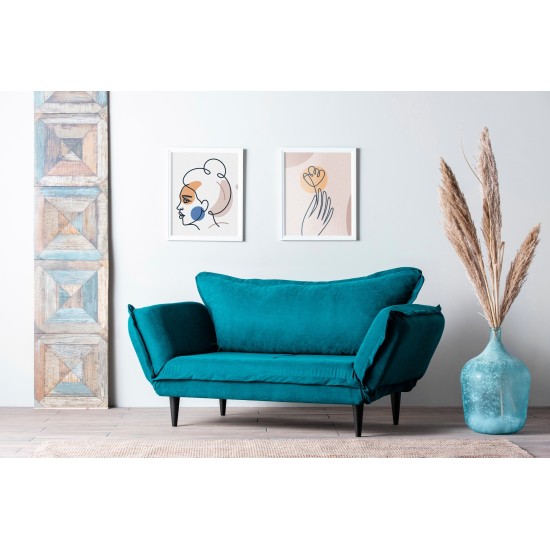 2-Seat Sofa-Bed Vino Daybed - Petrol Green GR124\01 Petrol Green 2-Seat Sofa-Bed Vino Daybed - Petrol Green GR124\01 Petrol Green