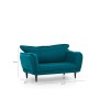 2-Seat Sofa-Bed Vino Daybed - Petrol Green GR124\01 Petrol Green