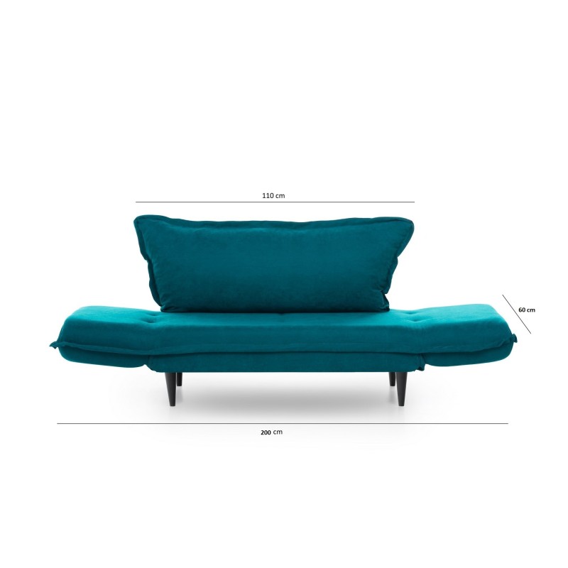 2-Seat Sofa-Bed Vino Daybed - Petrol Green GR124\01 Petrol Green