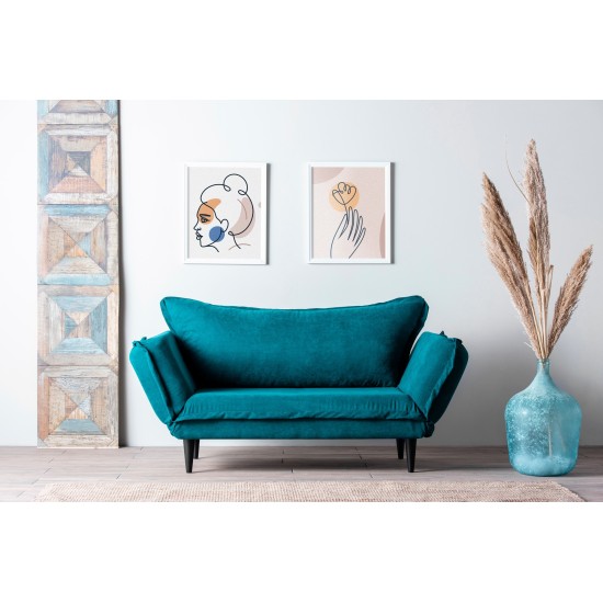 2-Seat Sofa-Bed Vino Daybed - Petrol Green GR124\01 Petrol Green 2-Seat Sofa-Bed Vino Daybed - Petrol Green GR124\01 Petrol Green