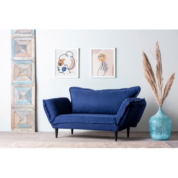 2-Seat Sofa-Bed Vino Daybed - Navy Blue \GR125\01 Navy Blue