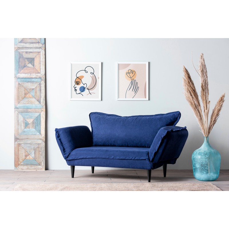 2-Seat Sofa-Bed Vino Daybed - Navy Blue \GR125\01 Navy Blue