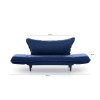 2-Seat Sofa-Bed Vino Daybed - Navy Blue \GR125\01 Navy Blue