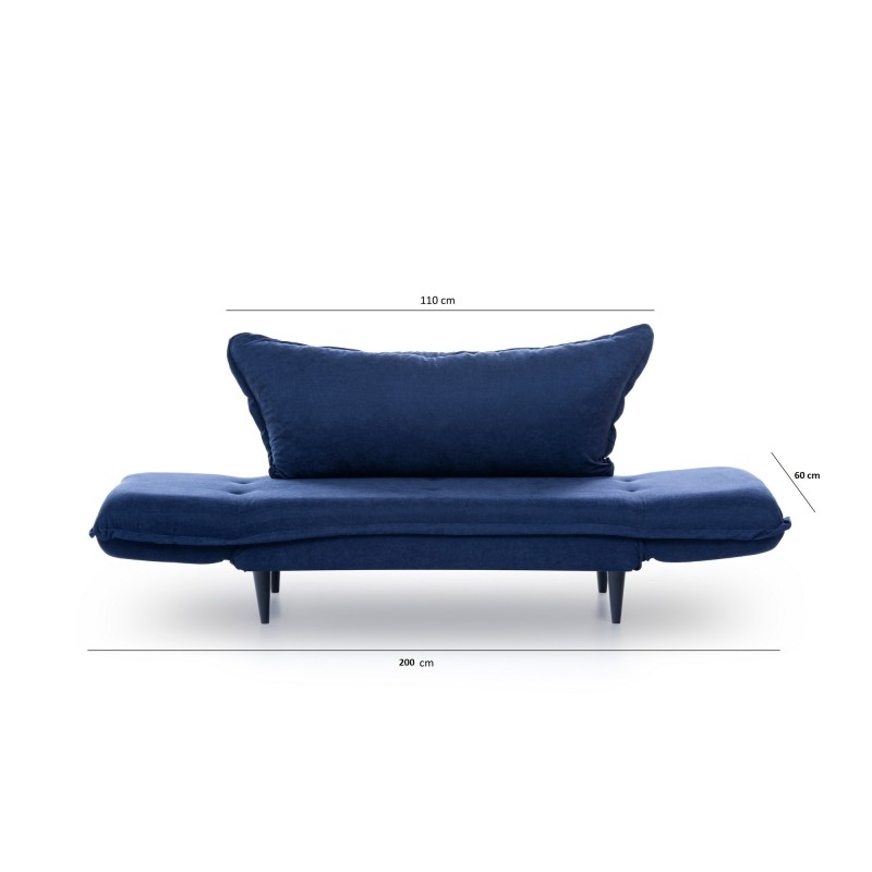 2-Seat Sofa-Bed Vino Daybed - Navy Blue \GR125\01 Navy Blue