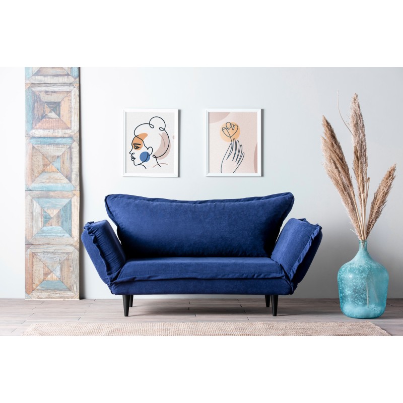 2-Seat Sofa-Bed Vino Daybed - Navy Blue \GR125\01 Navy Blue