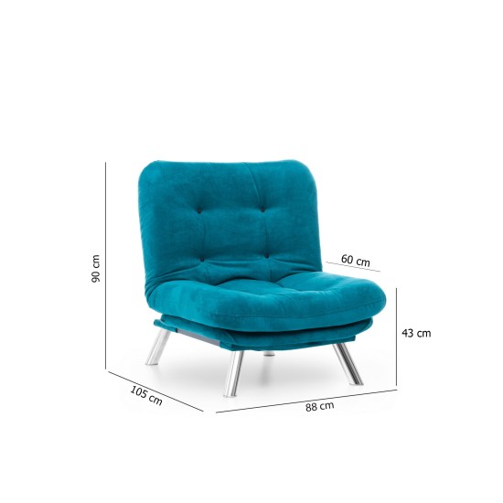 1-Seat Sofa Misa Solo - Petrol Green Petrol Green 1-Seat Sofa Misa Solo - Petrol Green Petrol Green