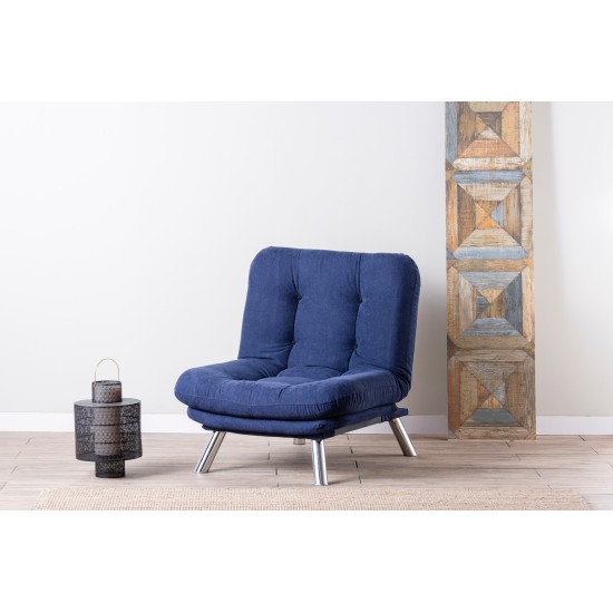 1-Seat Sofa Misa Solo - Navy Blue Navy Blue 1-Seat Sofa Misa Solo - Navy Blue Navy Blue