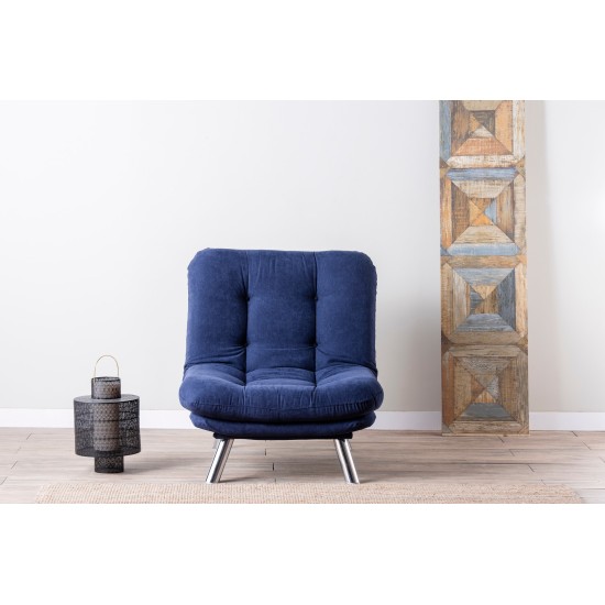 1-Seat Sofa Misa Solo - Navy Blue Navy Blue 1-Seat Sofa Misa Solo - Navy Blue Navy Blue