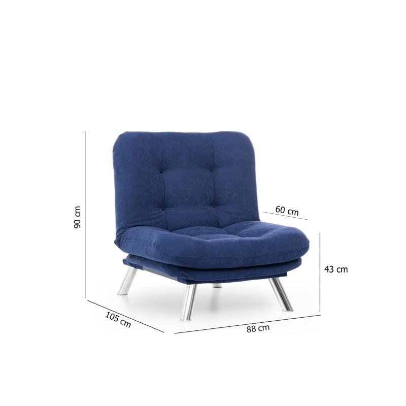 1-Seat Sofa Misa Solo - Navy Blue Navy Blue