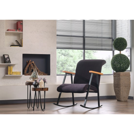 Rocking Chair Yoka - Black Black Atelier del Sofa Rocking Chair Yoka - Black Black