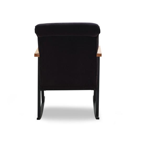 Rocking Chair Yoka - Black Black Atelier del Sofa Rocking Chair Yoka - Black Black