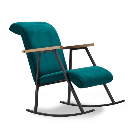 Rocking Chair Yoka - Petrol Blue Petrol Blue Atelier del Sofa Rocking Chair Yoka - Petrol Blue Petrol Blue