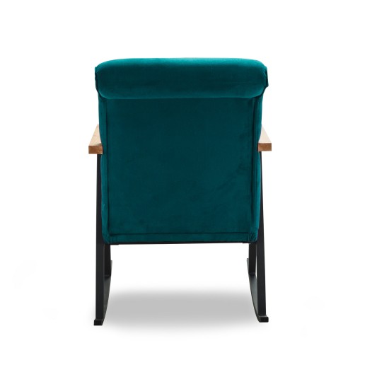 Rocking Chair Yoka - Petrol Blue Petrol Blue Atelier del Sofa Rocking Chair Yoka - Petrol Blue Petrol Blue