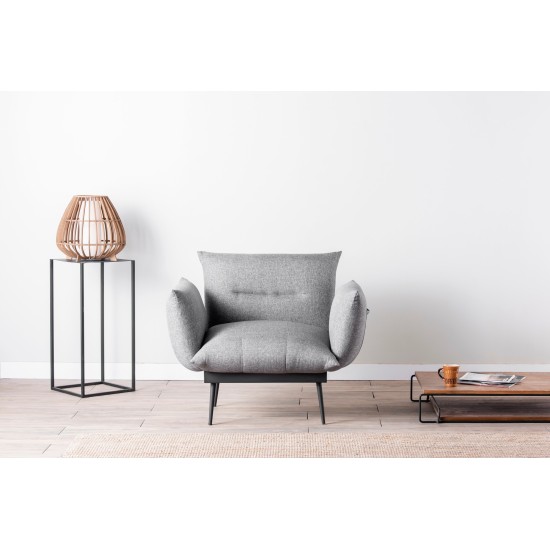 Wing Chair Jax Solo - Grey GR110 Grey Atelier del Sofa Wing Chair Jax Solo - Grey GR110 Grey