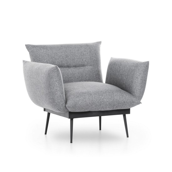 Wing Chair Jax Solo - Grey GR110 Grey Atelier del Sofa Wing Chair Jax Solo - Grey GR110 Grey