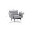 Atelier del Sofa Wing Chair Jax Solo - Grey GR110 Grey