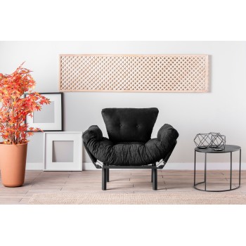 Πολυθρόνα Nitta - Χρώμα Μαύρο - 95x70x85εκ