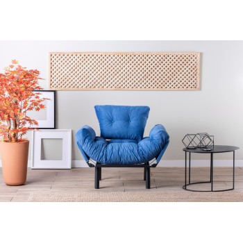 Πολυθρόνα Nitta - Χρώμα Μπλε - 95x70x85εκ