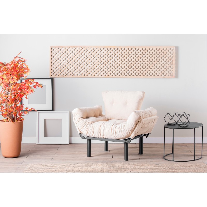 Πολυθρόνα Nitta - Χρώμα Cream - 95x70x85εκ