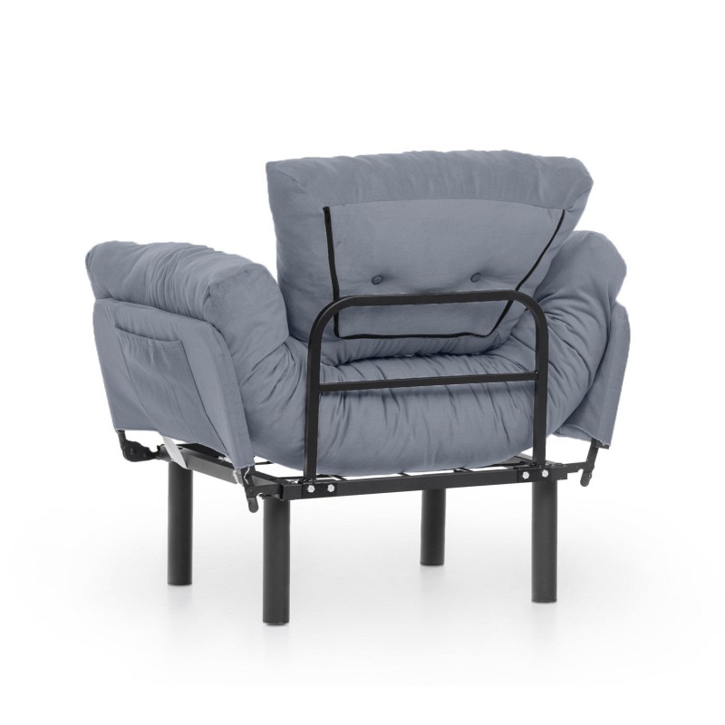 Πολυθρόνα Nitta - Χρώμα Γκρι - 95x70x85εκ