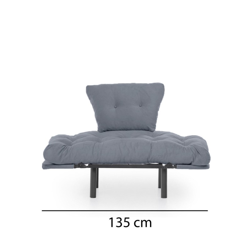 Πολυθρόνα Nitta - Χρώμα Γκρι - 95x70x85εκ