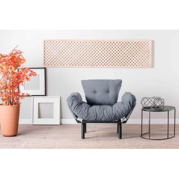 Πολυθρόνα Nitta - Χρώμα Γκρι - 95x70x85εκ