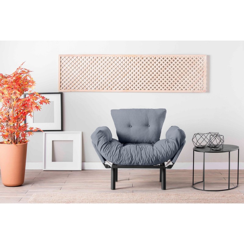 Πολυθρόνα Nitta - Χρώμα Γκρι - 95x70x85εκ