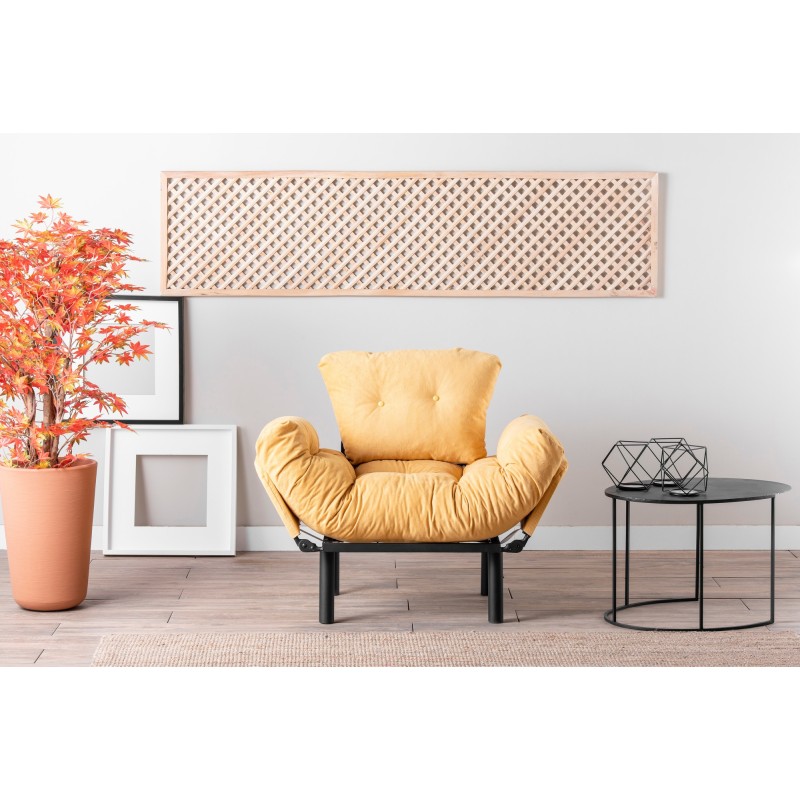 Πολυθρόνα Nitta - Χρώμα Κίτρινο - 95x70x85εκ