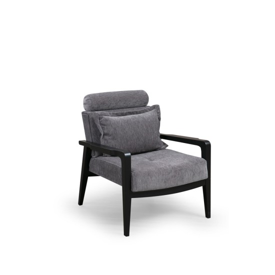 Wing Chair Apollo - Grey Grey Wing Chair Apollo - Grey Grey