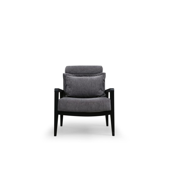 Wing Chair Apollo - Grey Grey Wing Chair Apollo - Grey Grey
