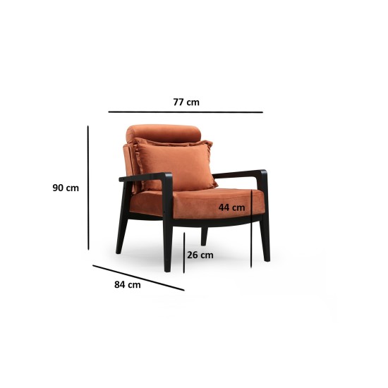 Wing Chair Apollo - Cinnamon Cinnamon Wing Chair Apollo - Cinnamon Cinnamon
