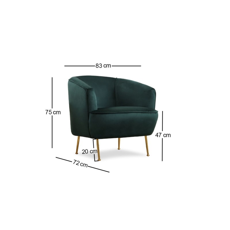 Atelier del Sofa Wing Chair Piccoli Armchair Green
