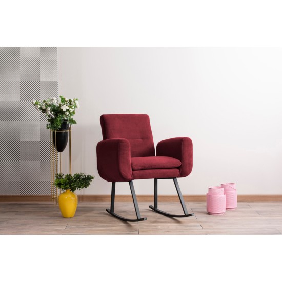 Rocking Chair Kono - Maroon Maroon Rocking Chair Kono - Maroon Maroon