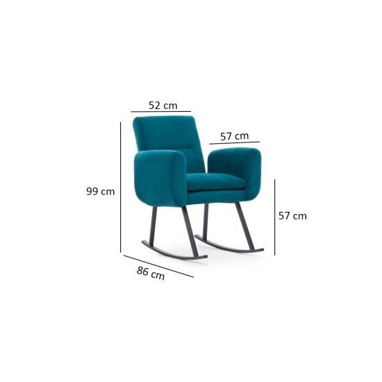 Rocking Chair Kono - Petrol Green Petrol Green Rocking Chair Kono - Petrol Green Petrol Green