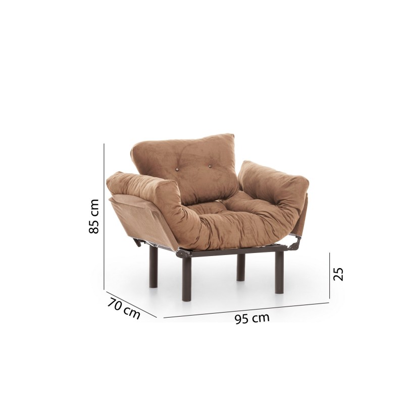 Wing Chair Nitta Single - Light Brown Light Brown