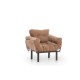 Wing Chair Nitta Single - Light Brown Light Brown