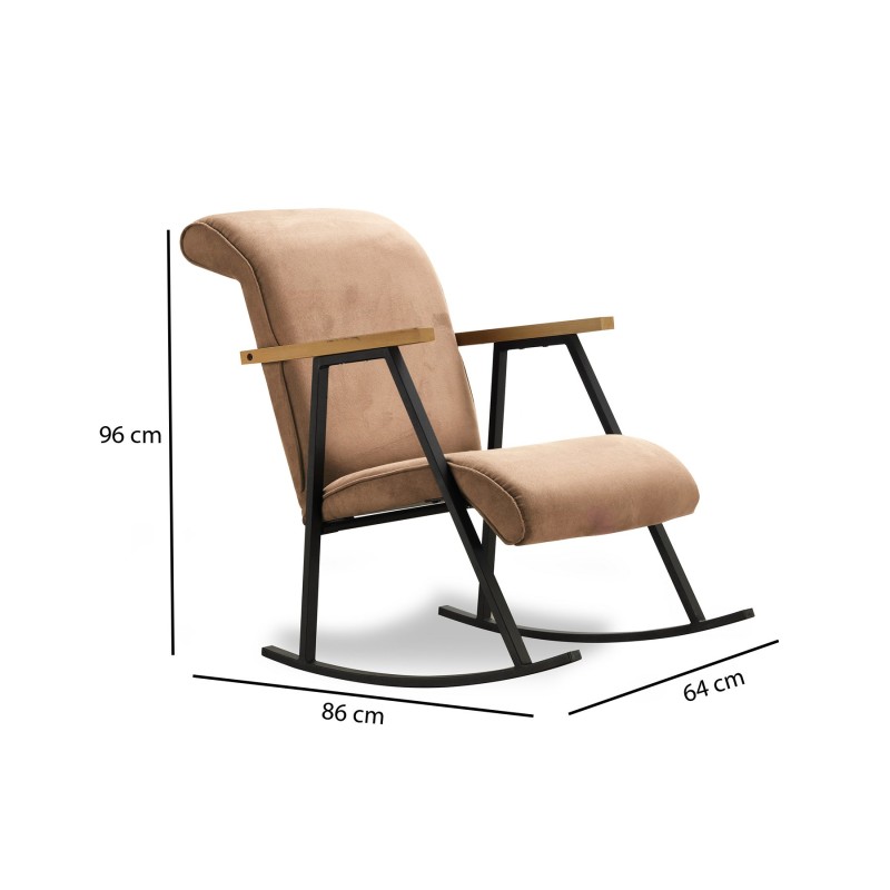 Rocking Chair Yoka - Light Brown Light Brown