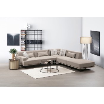 Corner Sofa Bentley Corner (L3-C-O1-PUF) Beige