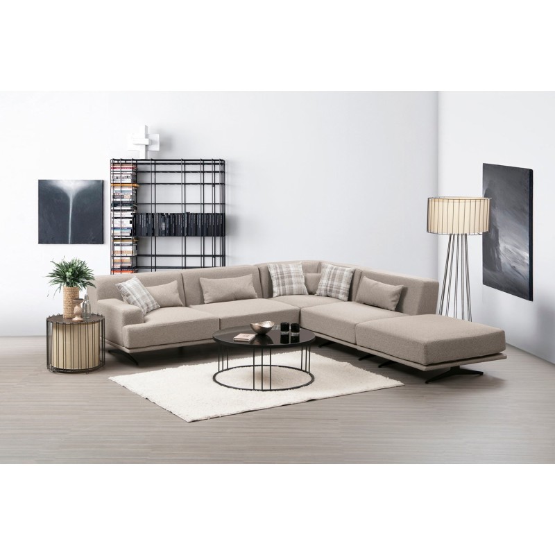Corner Sofa Bentley Corner (L3-C-O1-PUF) Beige