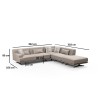 Corner Sofa Bentley Corner (L3-C-O1-PUF) Beige