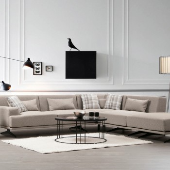 Corner Sofa Bentley Corner (L3-C-O1-PUF) Beige