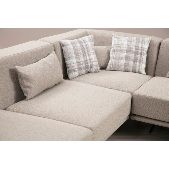 Corner Sofa Bentley Corner (L3-C-O1-PUF) Beige Corner Sofa Bentley Corner (L3-C-O1-PUF) Beige