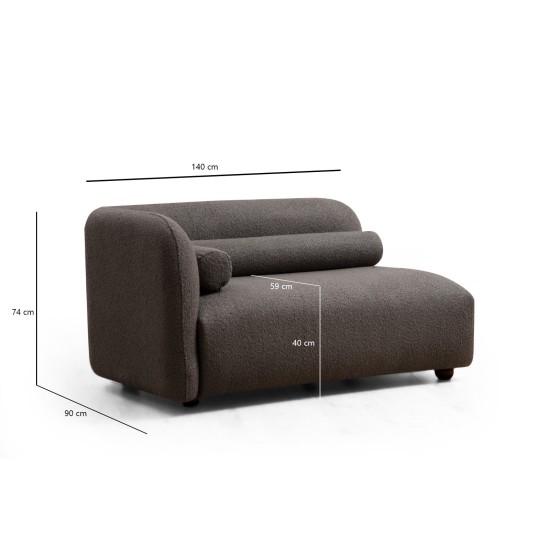 3-Seat Sofa Victoria Grey Bouclette Grey 3-Seat Sofa Victoria Grey Bouclette Grey