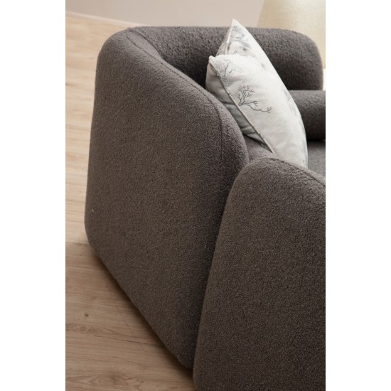 3-Seat Sofa Victoria Grey Bouclette Grey 3-Seat Sofa Victoria Grey Bouclette Grey