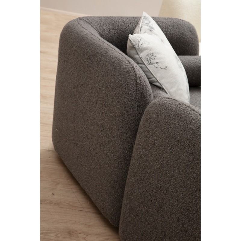 3-Seat Sofa Victoria Grey Bouclette Grey