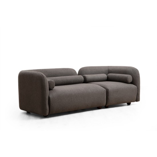 3-Seat Sofa Victoria Grey Bouclette Grey 3-Seat Sofa Victoria Grey Bouclette Grey