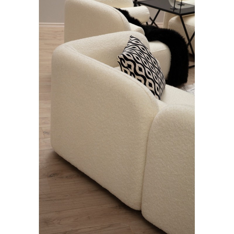 καναπές 3θέσιος Victoria 228x90x74εκ - Cream Bouclette