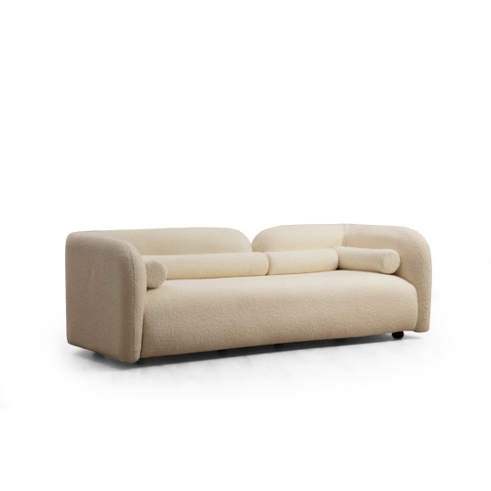 καναπές 3θέσιος Victoria 228x90x74εκ - Cream Bouclette καναπές 3θέσιος Victoria 228x90x74εκ - Cream Bouclette