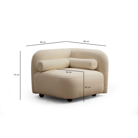 Wing Chair Victoria Cream Bouclette Cream Wing Chair Victoria Cream Bouclette Cream